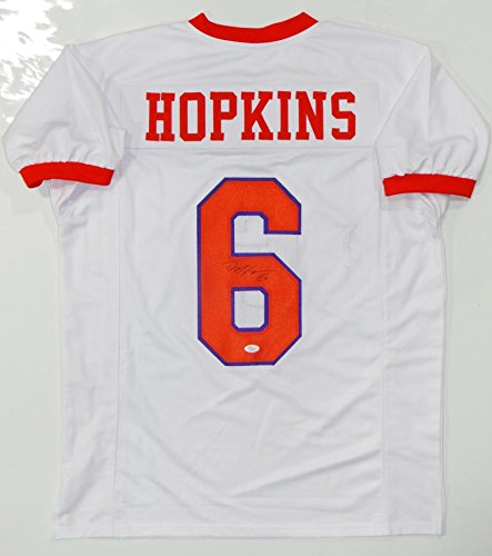 Deandre Hopkins Autographed White College Style Jersey - JSA W Auth 6