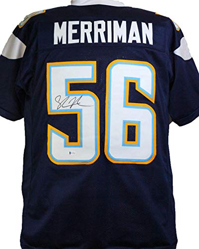 Shawne Merriman Autographed Blue Pro Style Jersey - Beckett W Auth - 757 Sports Collectibles