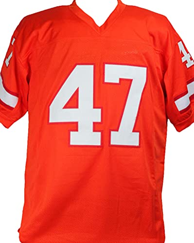 John Lynch Autographed Denver Broncos Orange TB Jersey- Beckett W Black - 757 Sports Collectibles