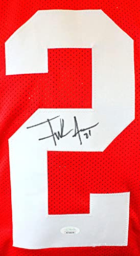 Frank Gore Autographed Red Pro Style Jersey- JSA Witnessed Auth 2 - 757 Sports Collectibles