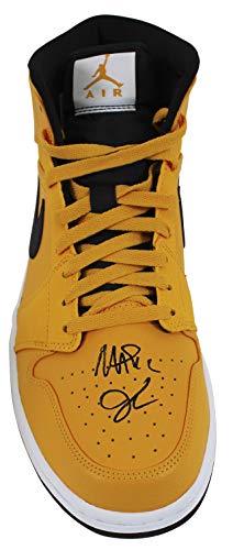 Lakers Magic Johnson Signed 2018 Nike Air Jordan 1 Mid Size 11.5 Shoes w Box BAS - 757 Sports Collectibles