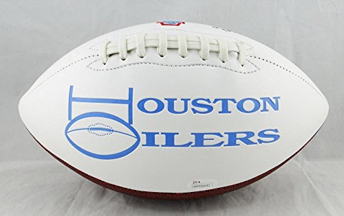 Robert Brazile Autographed Houston Oilers Logo Football w/HOF-Beckett Auth - 757 Sports Collectibles