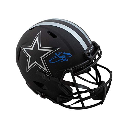 Emmitt Smith Autographed Dallas Cowboys Eclipse Authentic Full-Size Football Helmet - BAS COA - 757 Sports Collectibles