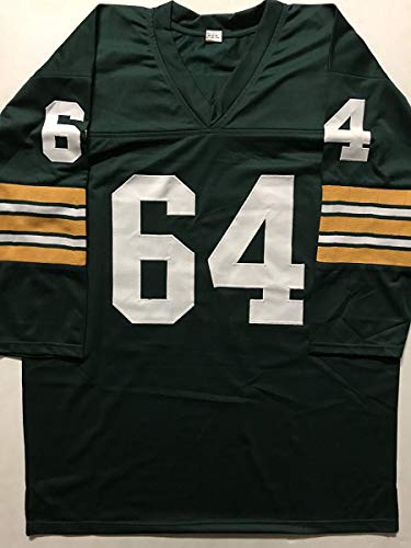 Autographed/Signed Jerry Kramer"HOF 2018" Green Bay Green Football Jersey JSA COA - 757 Sports Collectibles