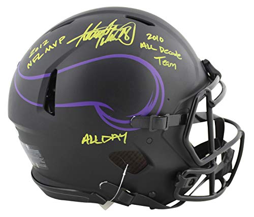 Vikings Adrian Peterson"3x Insc" Signed Eclipse Proline F/S Speed Helmet BAS - 757 Sports Collectibles