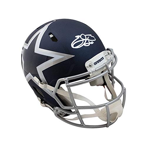 Emmitt Smith Autographed Dallas Cowboys AMP Authentic Full-Size Football Helmet - BAS COA - 757 Sports Collectibles
