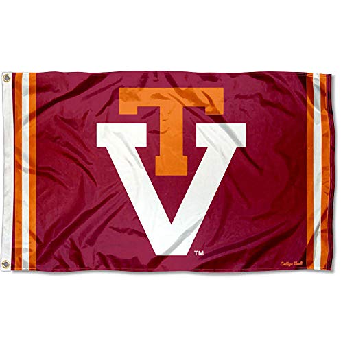 College Flags & Banners Co. Virginia Tech Hokies Vintage Retro Throwback 3x5 Banner Flag - 757 Sports Collectibles