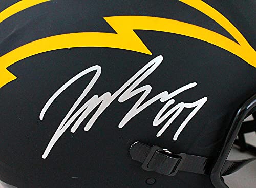 Joey Bosa Autographed Los Angeles Chargers F/S Eclipse Authentic Helmet- Beckett W Silver - 757 Sports Collectibles