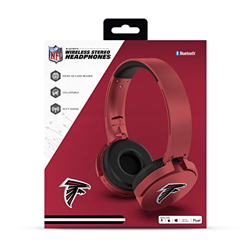 NFL Atlanta Falcons Wireless Bluetooth Headphones, Team Color - 757 Sports Collectibles