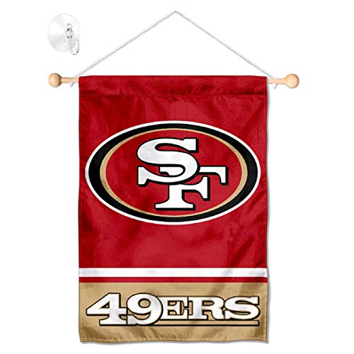 San Francisco 49ers Banner Window Wall Hanging Flag with Suction Cup - 757 Sports Collectibles