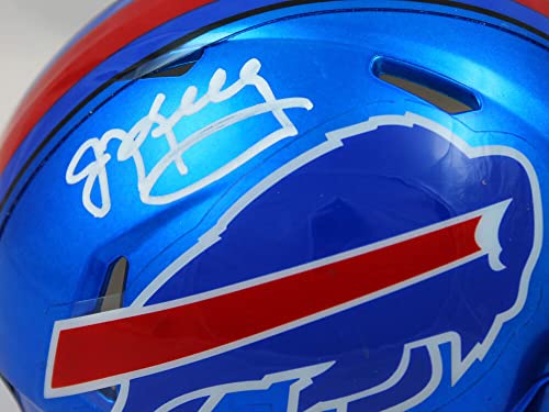 Jim Kelly Autographed Buffalo Bills Flash Speed Mini Helmet-Beckett W Hologram White - 757 Sports Collectibles