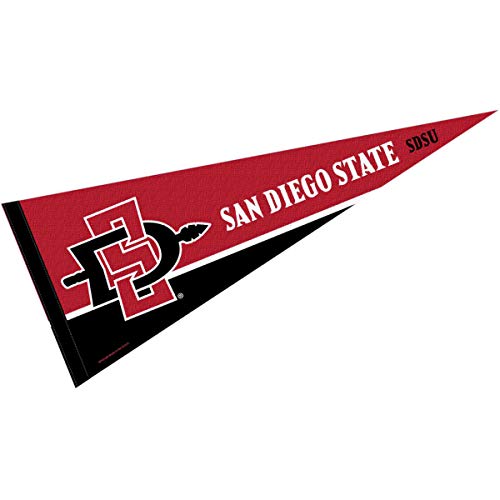 College Flags & Banners Co. San Diego State University Pennant Full Size Felt - 757 Sports Collectibles