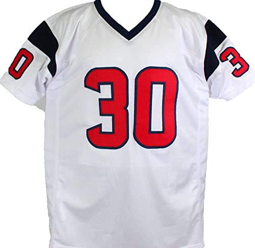 Phillip Lindsay Autographed White Pro Style Jersey-Beckett W Hologram - 757 Sports Collectibles