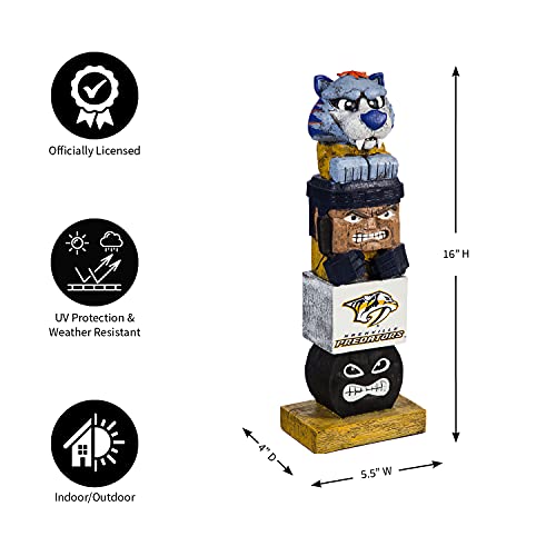 Team Sports America Nashville Predators Tiki Team Totem Garden Statue - 757 Sports Collectibles