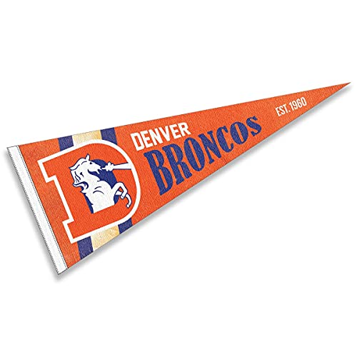 WinCraft Denver Broncos Throwback Vintage Retro Pennant Flag - 757 Sports Collectibles