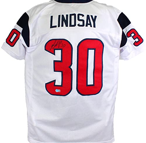 Phillip Lindsay Autographed White Pro Style Jersey-Beckett W Hologram - 757 Sports Collectibles