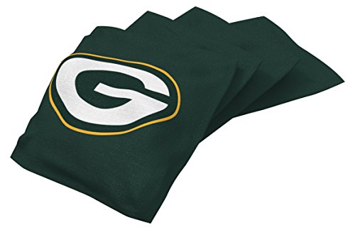 Wild Sports - Official NFL Cornhole Game Bean Bags - Set of 4 - Green Bay Packers - 757 Sports Collectibles