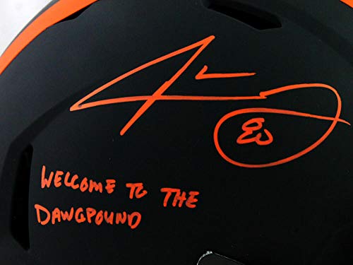 Jarvis Landry Signed Browns FS Eclipse Speed Authentic Helmet W/Insc-Beckett W Orange - 757 Sports Collectibles
