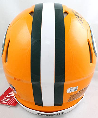 Davante Adams Autographed GB Packers Authentic Speed F/S Helmet- Beckett WBlack - 757 Sports Collectibles