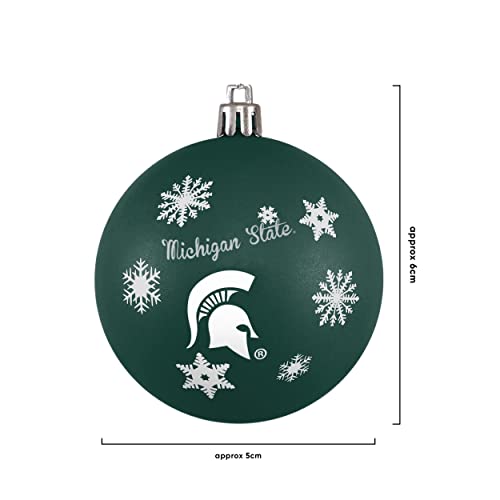 FOCO Michigan State Spartans NCAA 5 Pack Shatterproof Ball Ornament Set - 757 Sports Collectibles