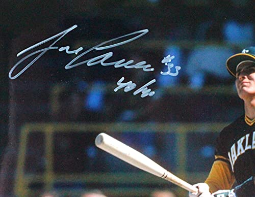 Jose Canseco Autographed Oakland 8x10 Batting Photo w/ 40/40- JSA W White TL - 757 Sports Collectibles