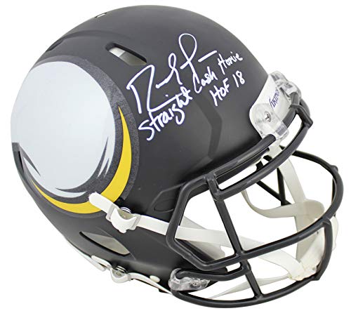 Vikings Randy Moss"SCH, HOF 18" Signed Amp Proline Full Size Speed Helmet BAS - 757 Sports Collectibles