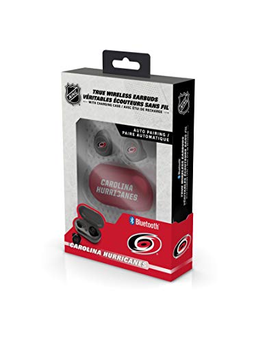 NHL Carolina Hurricanes True Wireless Earbuds, Team Color - 757 Sports Collectibles