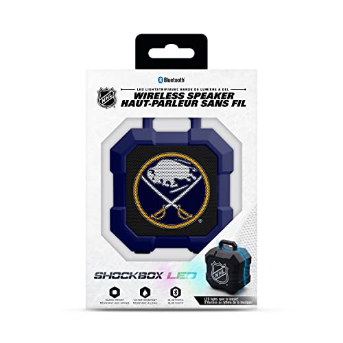 NHL Buffalo Sabres ShockBox LED Wireless Bluetooth Speaker, Team Color - 757 Sports Collectibles