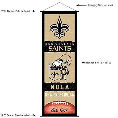 New Orleans Saints Banner and Scroll Sign - 757 Sports Collectibles