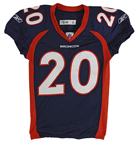 Broncos Brian Dawkins HOF 18 Signed 2010 Game Used Navy Nike Jersey BASS #X70645 - 757 Sports Collectibles