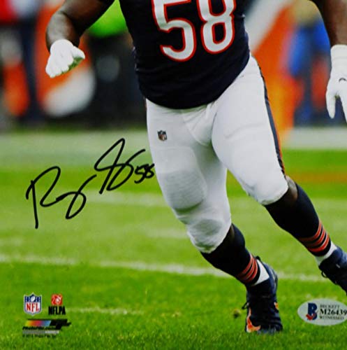 Roquan Smith Autographed Chicago Bears 8x10 Running Left PF Photo- Beckett - 757 Sports Collectibles