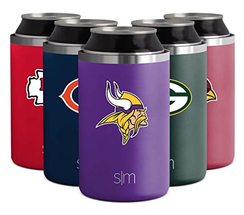 Simple Modern NFL Minnesota Vikings Insulated Ranger Can Cooler, for Standard Cans - Beer, Soda, Sparkling Water and More - 757 Sports Collectibles