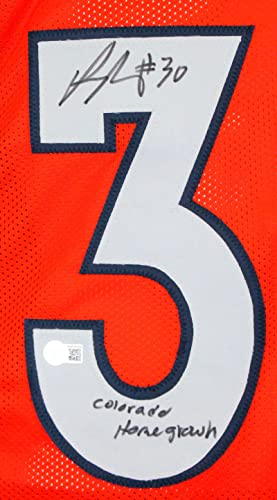 Phillip Lindsay Autographed Orange Pro Style Jersey w/Insc.-Beckett W Hologram - 757 Sports Collectibles