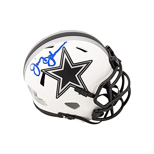 Jimmy Johnson Autographed Cowboys Lunar Eclipse Mini Football Helmet - BAS COA - 757 Sports Collectibles