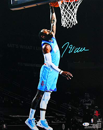 John Wall Autographed Rockets 16x20 FP Photo Dunking- Beckett Witness Blue - 757 Sports Collectibles