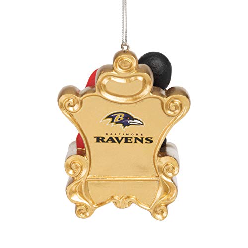 Baltimore Ravens NFL Mascot On Santa's Lap Ornament - Poe - 757 Sports Collectibles