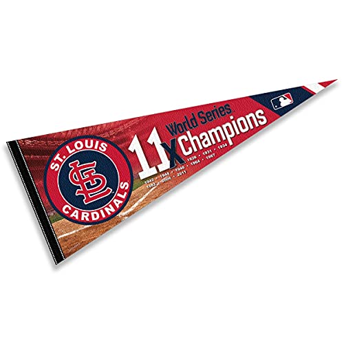 WinCraft Cardinals 11 Time Champions Pennant Flag - 757 Sports Collectibles