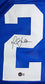 Marshall Faulk Autographed Blue Pro Style Jersey-Beckett W Hologram Black - 757 Sports Collectibles