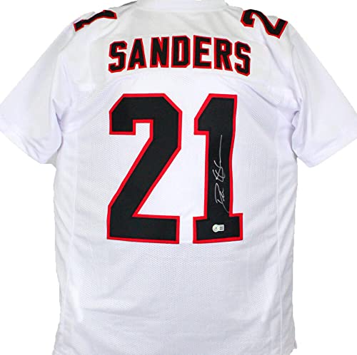 Deion Sanders Autographed TB White Pro Style Jersey-Beckett W Hologram Silver - 757 Sports Collectibles