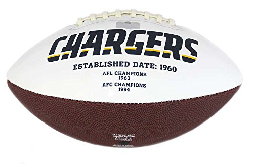 Melvin Gordon Autographed/Signed Los Angeles Chargers Embroidered NFL Football - 757 Sports Collectibles