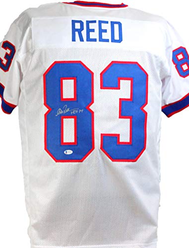 Andre Reed Autographed White Pro Style Jersey w/HOF - Beckett W Auth M8 - 757 Sports Collectibles