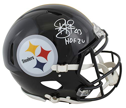 Steelers Troy Polamalu"HOF 20" Signed Full Size Speed Proline Helmet BAS Wit - 757 Sports Collectibles