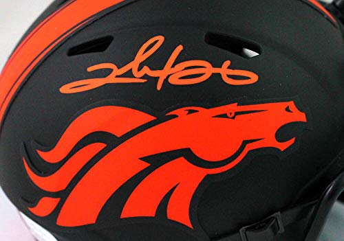 Clinton Portis Autographed Broncos Eclipse Speed Mini Helmet - JSA Witness Orange - 757 Sports Collectibles