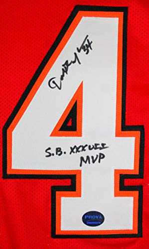 Dexter Jackson Autographed Red Pro Style Jersey w/SB MVP-Prova Auth Black - 757 Sports Collectibles