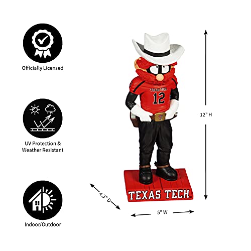 Team Sports America NCAA Texas Tech University Fun Colorful Mascot Statue 12 Inches Tall - 757 Sports Collectibles