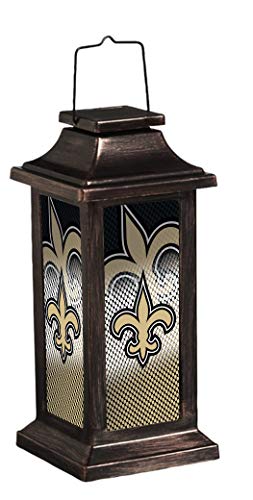 Team Sports America Light Up Solar Garden Lantern for New Orleans Saints Fans 4.4 x 10 x 4.4 Inches - 757 Sports Collectibles