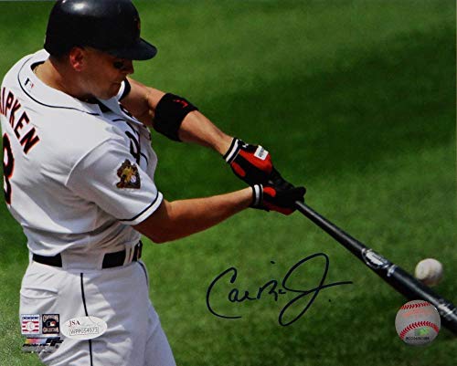 Cal Ripken Jr Autographed Baltimore Orioles 8x10 PF Photo Batting- JSA W Auth Blue