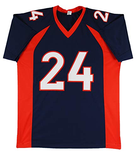 Champ Bailey Authentic Signed Navy Blue Pro Style Jersey BAS Witnessed - 757 Sports Collectibles