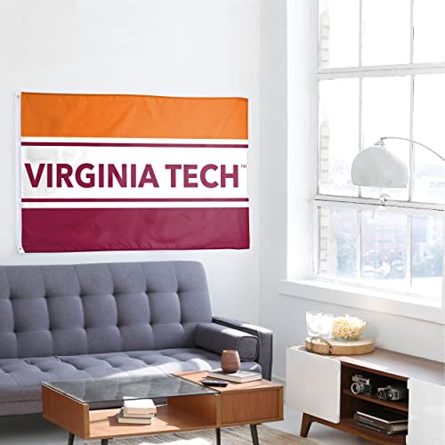 FOCO NCAA Virginia Tech Hokies Unisex Double Sided 3' x 5' Team Logo Horizontal Flag, Horizontal 3' x 5', One Size - 757 Sports Collectibles