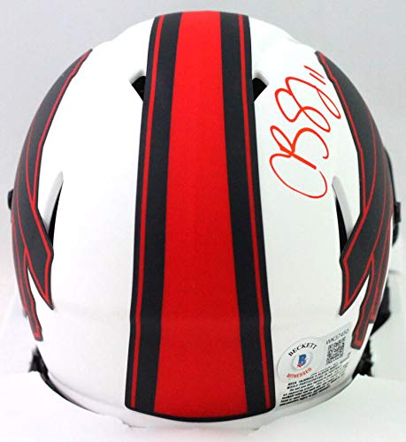 Cole Beasley Autographed Buffalo Bills Lunar Speed Mini Helmet- Beckett W Red - 757 Sports Collectibles